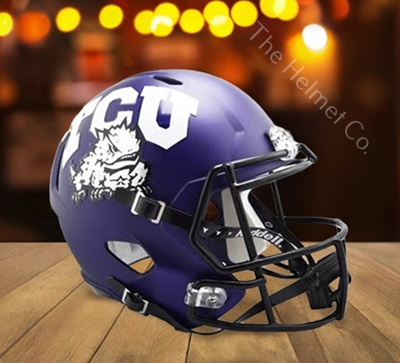 TCU Horned Frogs Replica Satin Purple Speed Football Helmet