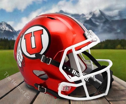 University of Utah Utes Replica Red Speed Football Helmet