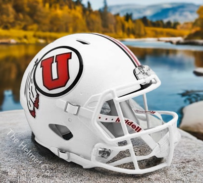 University of Utah Utes Authentic White Speed Football Helmet