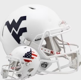 West Virginia Mountaineers Authentic Stars and Stripes Speed Football Helmet